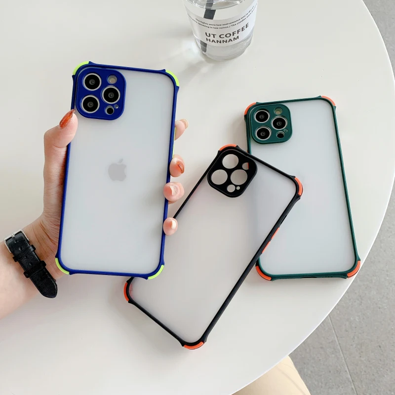 Fashion Matte Transparent Candy Colors Phone Case For Xiaomi Redmi POCO Note 9S X3 9 NFC Pro Max Anti Fall Protection Case Cover