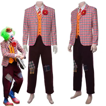 

Movie Batman Joaquin Phoenix Joker Cosplay Costume Arthur Fleck Adult Men Women Jacket suit Halloween Carnival Costumes Custom