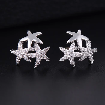 

LARRAURI Elegant Stars Cluster Women Earrings Fashion Jewelry Cubic Zirconia Dress Engagement Party Wedding Bridal Earrings 2019