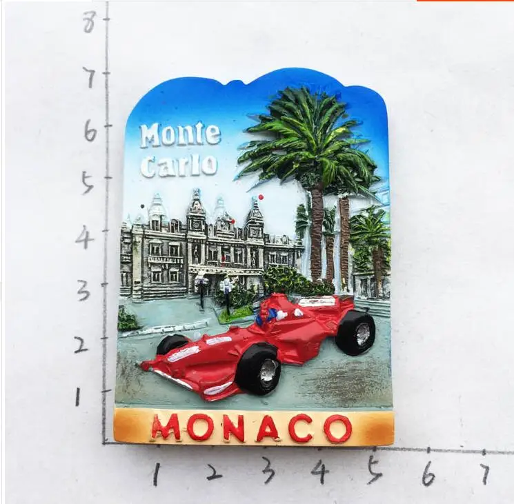 Европа Monaco Monte Carlo магнит на холодильник 3D магнитный стикер на холодильник F1 гоночный трек Путешествия Подарочные сувениры украшения