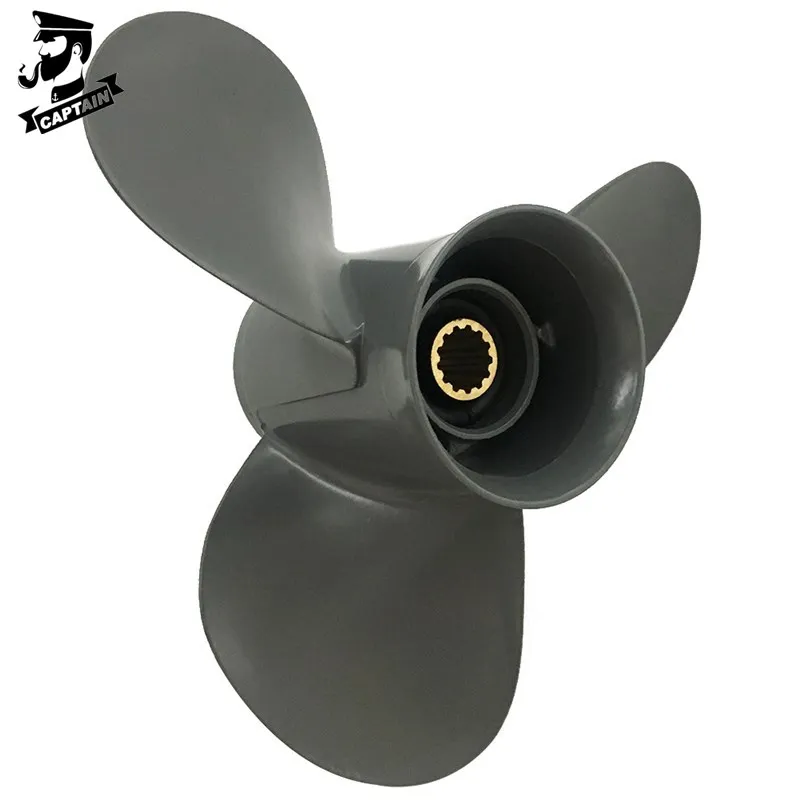 Фото Лодочный пропеллер Captain 11x16 подходит для подвесного двигателя Honda 35 л.с. 40 л.с. 4 л. С. BF50A BF60 13 зубьев сращивания алюминиевые лодочные пропеллеры №2