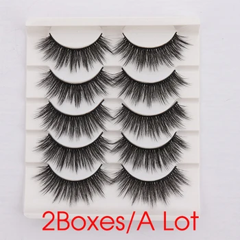 

10 Pairs/Set 3D Faux Mink Hair False Eyelashes Natural Fake Lashes Handmade Fake Eyelash Reusable Volume Lashes Bulk