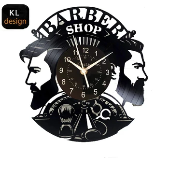 

Barbershop Clock vinyl Wall Clock 12 Inch Hairdresser Barber Clock Salon Hair Stylist Hair Salon Gifts for Women Men
