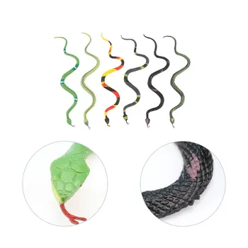 

6pcs Realistic Snake Model Toy Simulation Lifelike Snake Toy Trick Prop Prank Snake Prop for Festival Prank Kid's Playing