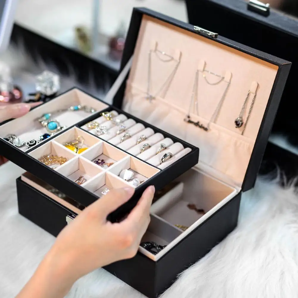 HOT FASHION STORAGE CASE MAKEUP NAIL POLISH JEWERLY ORGANIZER RACK DISPLAY CASE