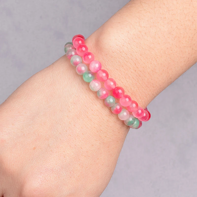 Beaded Bracelet 6MM Natural Stone for Men Women