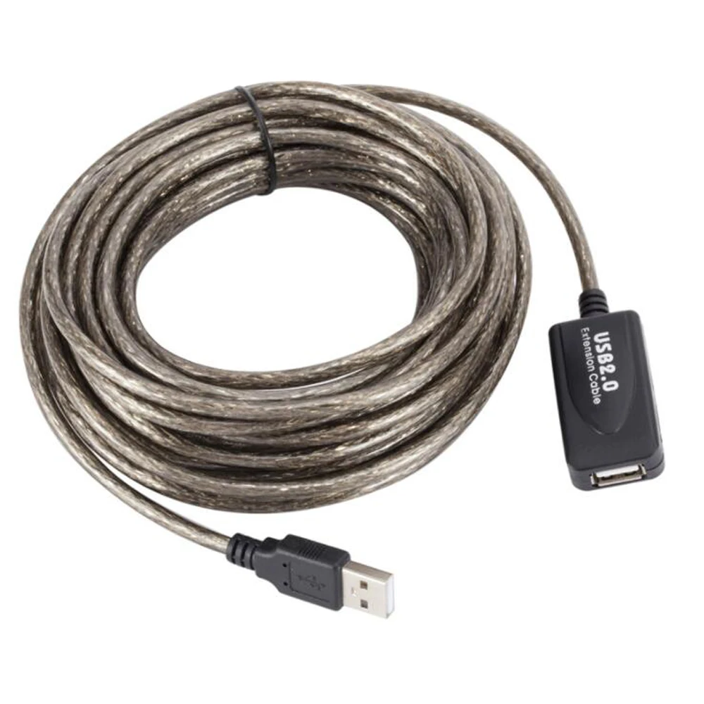 3M 5M 10M 15M 20M 25M 30M USB 2.0 연장 케이블 남성-여성 활성 리피터 무선 네트워크 카드 확장기 USB 어댑터 코드