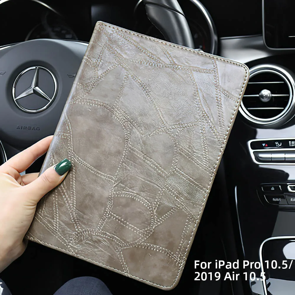 Khaki Pro 10.5 Винтажный чехол из искусственной кожи для iPad Mini 5 4 3 2 1 Air 1 2 New Pro 10,5 Air 10,5 Auto Sleep Wake Up откидная крышка-подставка - Цвет: Khaki Pro 10.5