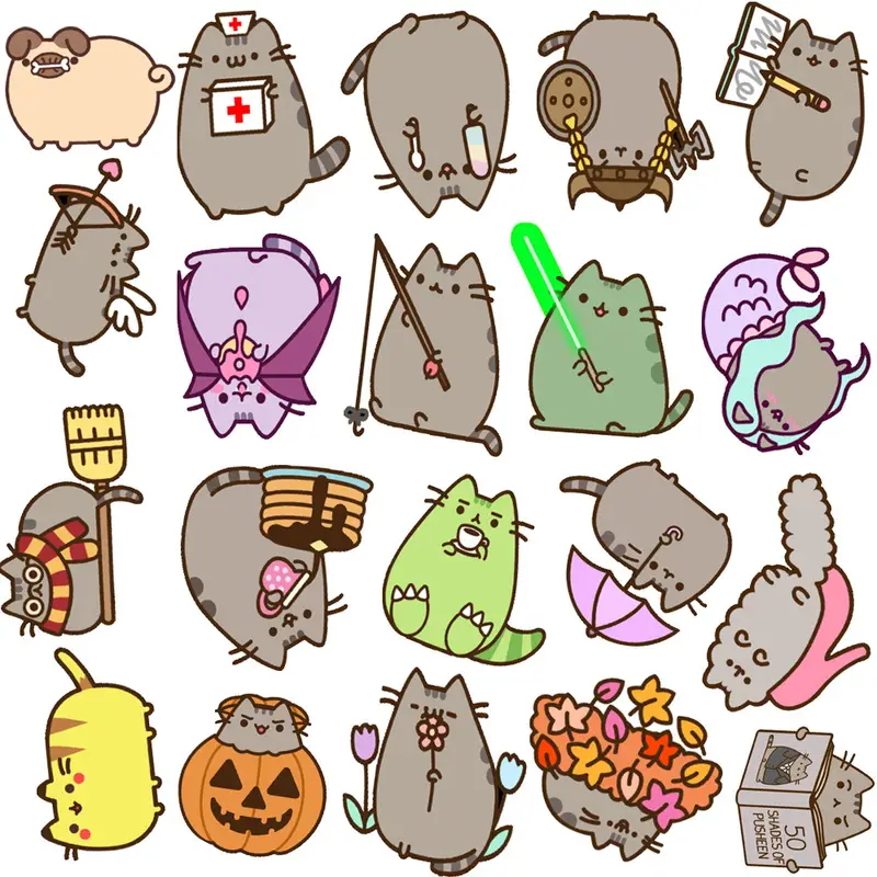 10/30/50pcs Kawaii Chunky Cat Stickers Cute Decorative Stationery Scrapbook Notebook Phone Diary DIY Waterproof Kids Sticker Toy - Image 5