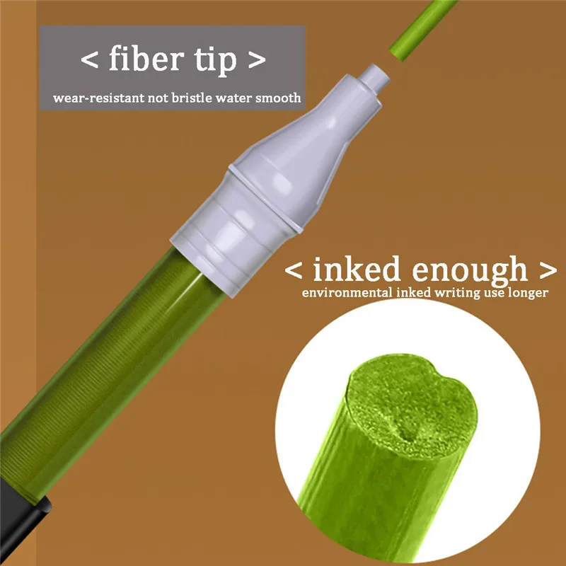 2019 New Painting Design Double Head Mark Note Pen Set Office Supplies Party Holiday DIY Decoration Prop #4E03 (2)