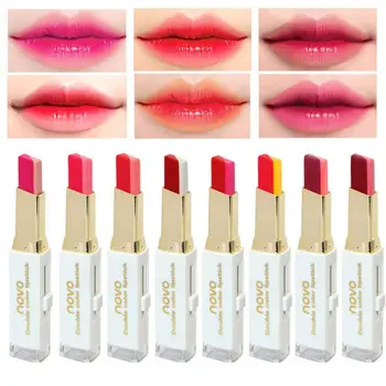 

NOVO Lipstick 8 Colors Two-color Lip Makeup Stereo Moisturizing Contrast Gradient Lip Stick Waterproof Lasting Beauty Gift Women