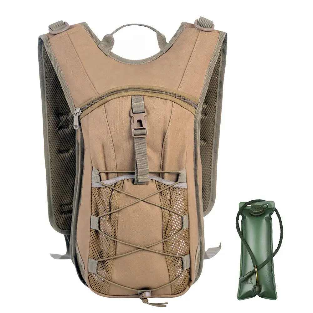 Tan with Liner Bag 3L Тактический гидратационный рюкзак тканевый резервуар для воды с внутренней сумкой Открытый военный кемпинг Велоспорт альпинистский Пешие прогулки верблюд водный Пузырь сумка - Цвет: Tan with Liner Bag