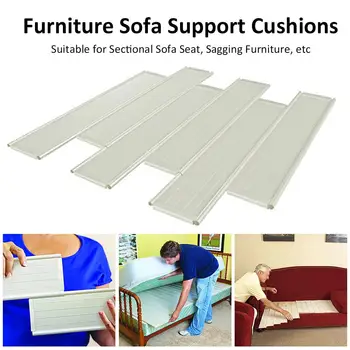

6pcs Furniture Sofa Support Cushions PVC Pad Quick Fix Cushions Pads for Sectional Sofa Seat Sagging Furniture 48x10x0.8CM