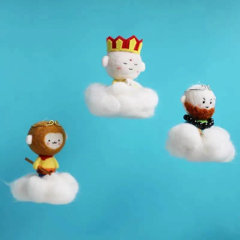 DIY Путешествие на Запад пользовательские маленькие куклы Шерсть Войлок ремесло