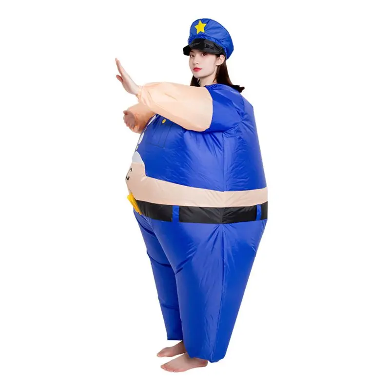 Взрослые Веселая игрушка-Новинка Для женщин Полицейский надувной костюм Косплэй вечернее изящное платье игрушки