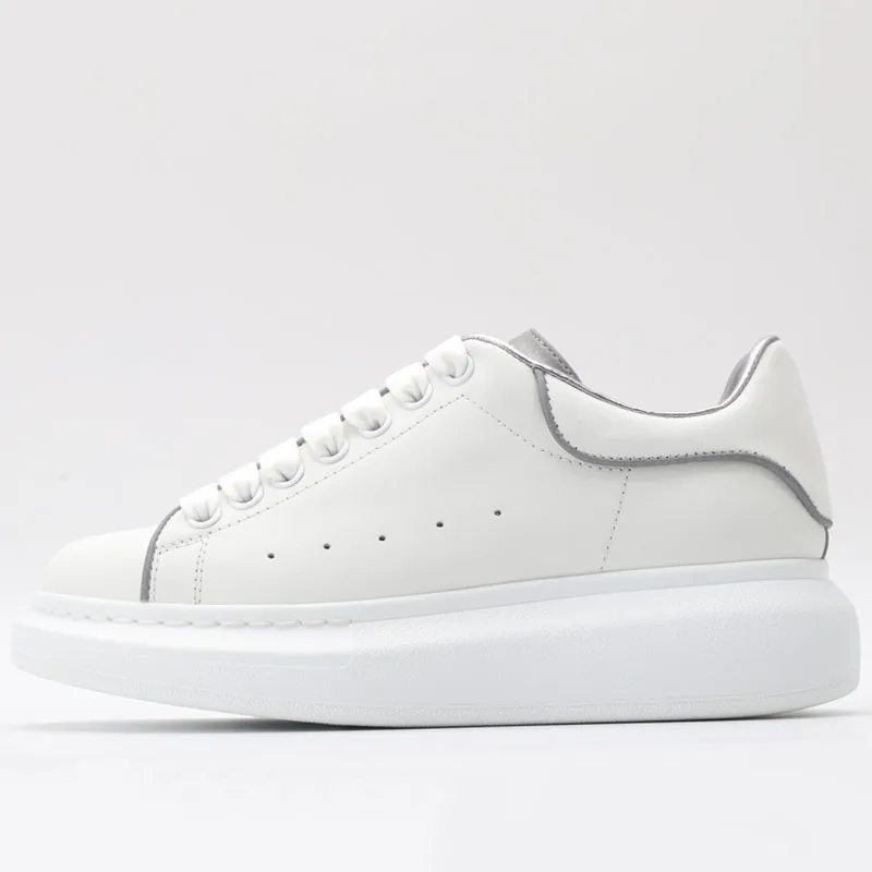 White Casual Women Skateboarding Shoes Genuine Leather Top Quality Sport Shoes For Men Athletic Walking Ladies Sneakers Brand