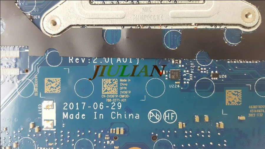 0VD6TR для Dell Latitude 5480 материнская плата для ноутбука I7-6600U 2,6 GHz VD6TR CN-0VD6TR протестирована и работает идеально