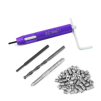 

Thread Inserts, Stainless Steel Coiled Wire Screw Thread Insert 50Pcs with Installation Tools Drill Fasteners,M4 x 2D