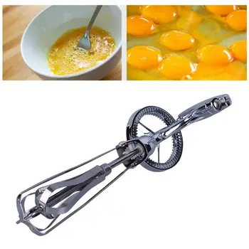 

Practical Kitchen Hand-cranked Manual Egg Beater Tool Protable Whisk for Milk Drink Coffee Shake Frother Mixer Foamer