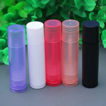 

5 Pcs Cosmetic DIY Empty Lipstick Lip Gloss Lipstick Balm Tube With Caps Container Lip Hot Sale