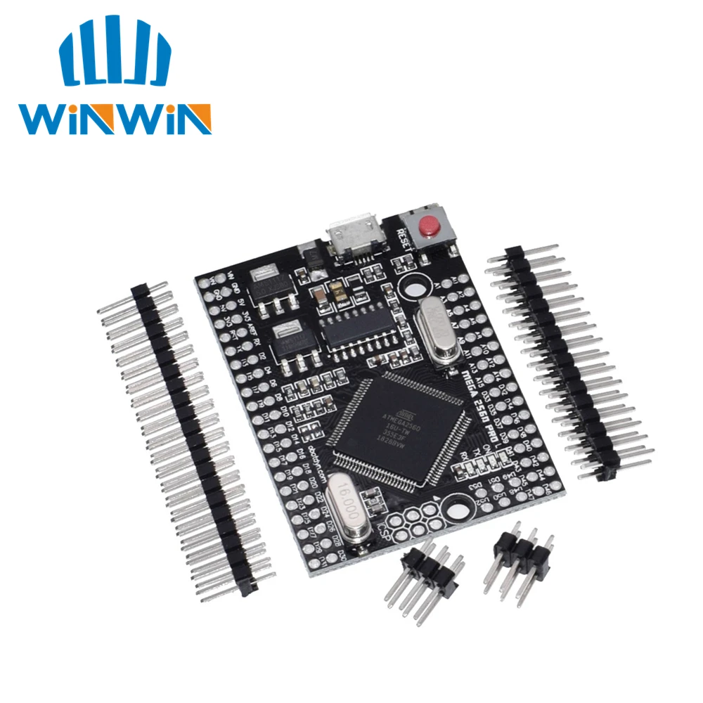 10 шт. Мега 2560 PRO встроенный CH340G/ATMEGA2560-16AU чип с штекерами совместимы Mega2560