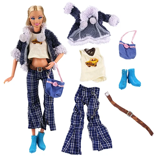 No Doll Мода Handmand Аксессуары куклы нашего поколения одежда пальто брюки пояс для футболки куклы обувь для Барби игрушки для девочек 6 лет - Цвет: No Doll