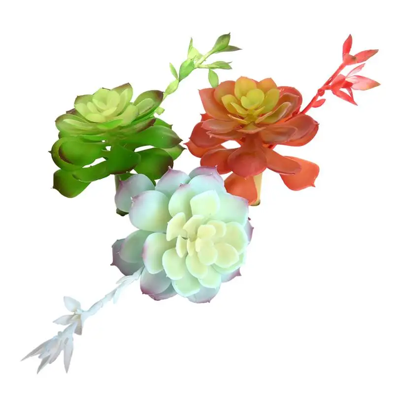 Зеленое Флокирование искусственное суккулентное растение бонсай для рабочего стола поддельные растения День Святого Валентина свадебные украшения Планте бонсай поддельные растения