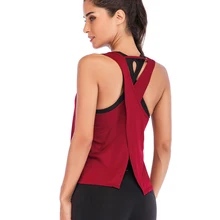 Женская спортивная одежда, сексуальная открытая спина, рубашка для йоги, для тренировок, спортивная майка, майка, женские топы для йоги, новинка