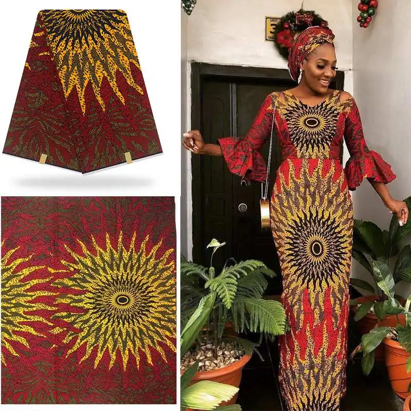 Дашики Красивый хлопок воск для ткани платье Африканский воск ткань Анкара печать ткань