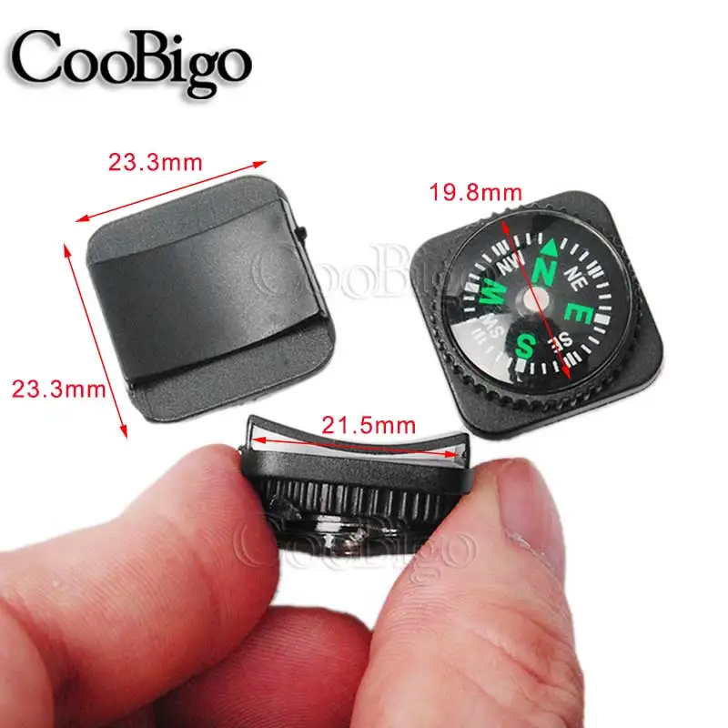 Mini Compass Portable North Navigation Button for Paracord Bracelet Bag Strap Watch Accessories Survival Outdoor Hiking Kit 1pc waterproof compass mini compass navigation compass portable compass survival compass