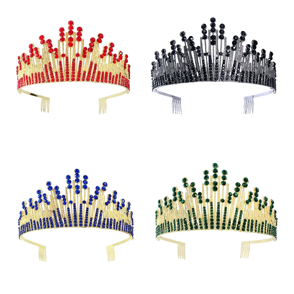 KMVEXO Vintage Korean Queen Tiaras Wedding Crown with Comb Bridal