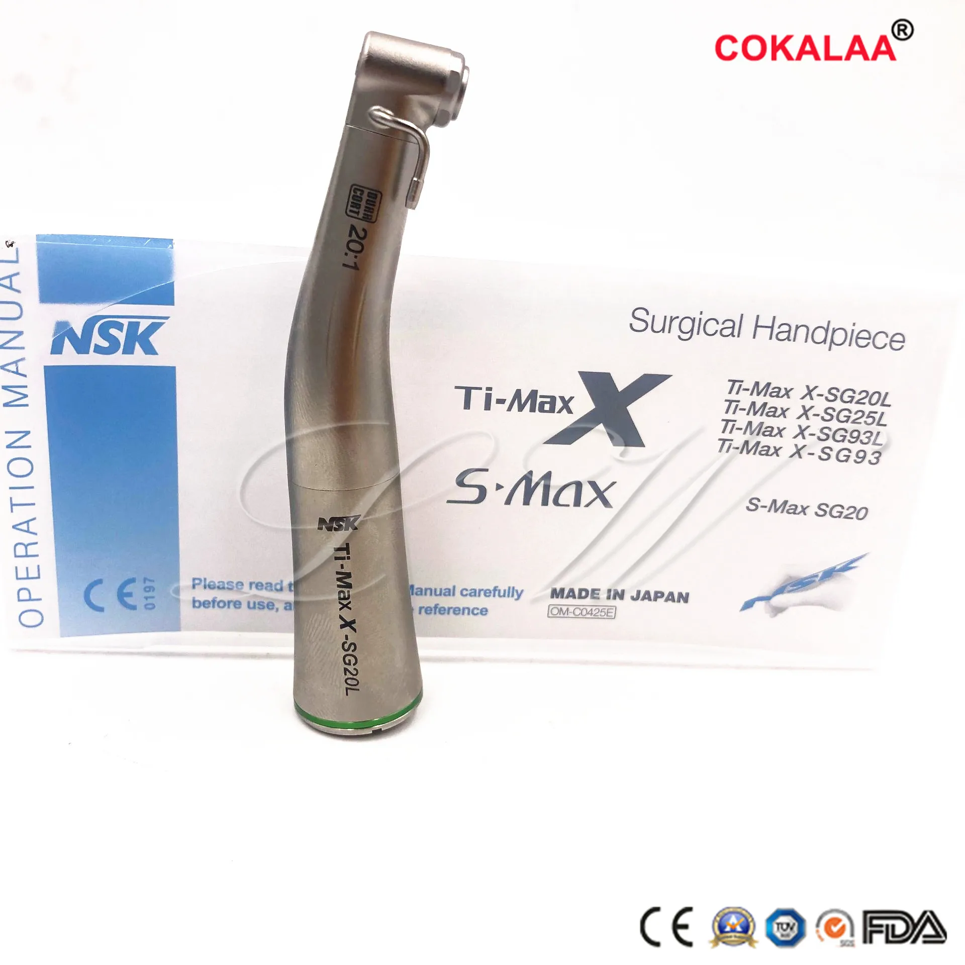 Ti-Max стиль стоматологический волоконно-оптический угол прямой низкоскоростной наконечник 1: 1/1: 5/4: 1/20: 1 воздушная турбина