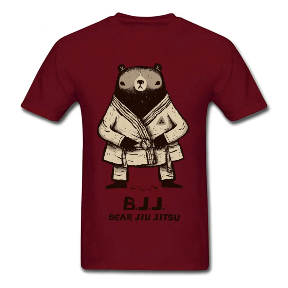 3D Printed BJJ_bear_jiu_jitsu_1772 T-Shirt for Men Special Summer/Fall Round Collar Pure Cotton Short Sleeve T-Shirt T-Shirt BJJ_bear_jiu_jitsu_1772 maroon