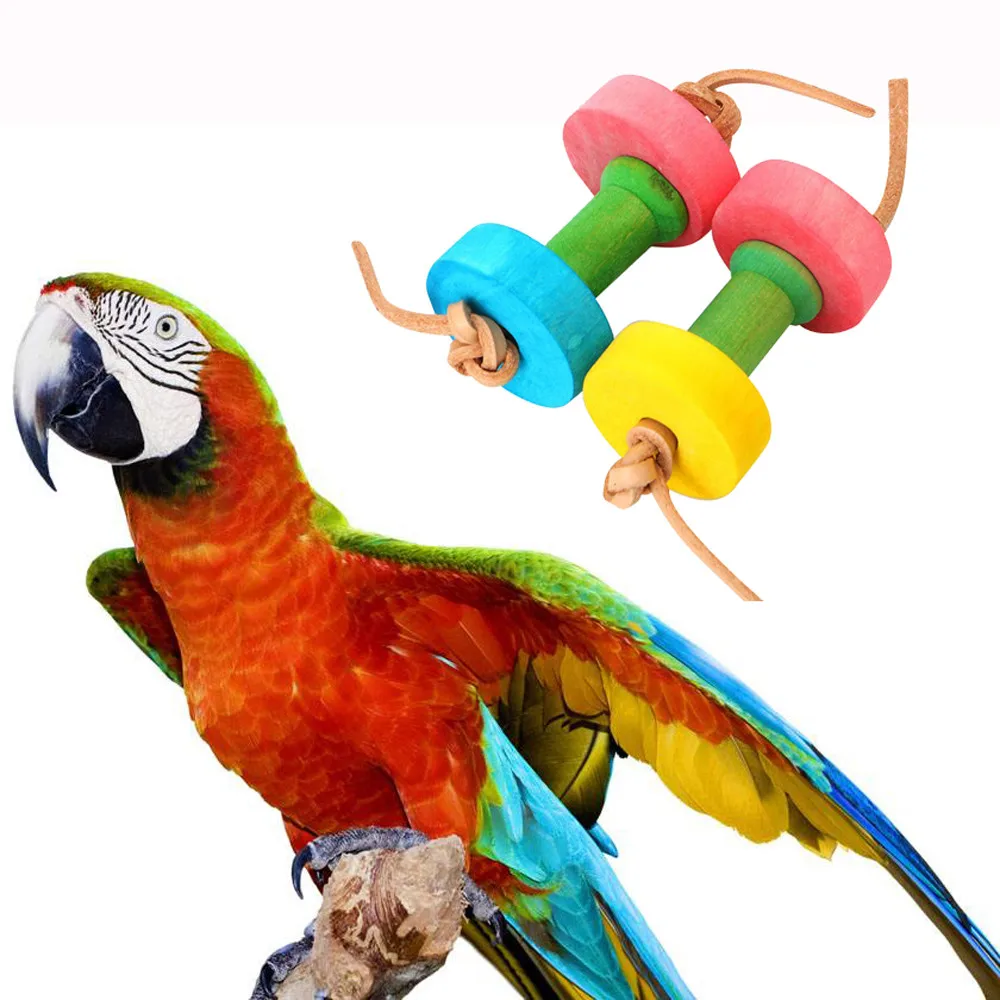 5 шт. Funning Pet Bird попугай укусы клетка гантели Игрушка для какаду игрушки игушка попугай Птицы игрушки Форма гантели