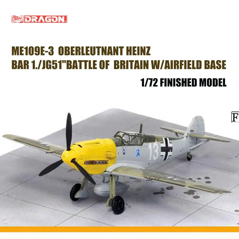 Dragon Me109E-3 Oberleutnant Heinz Bar 1./JG5" Битва за Британию 1/72 завершена