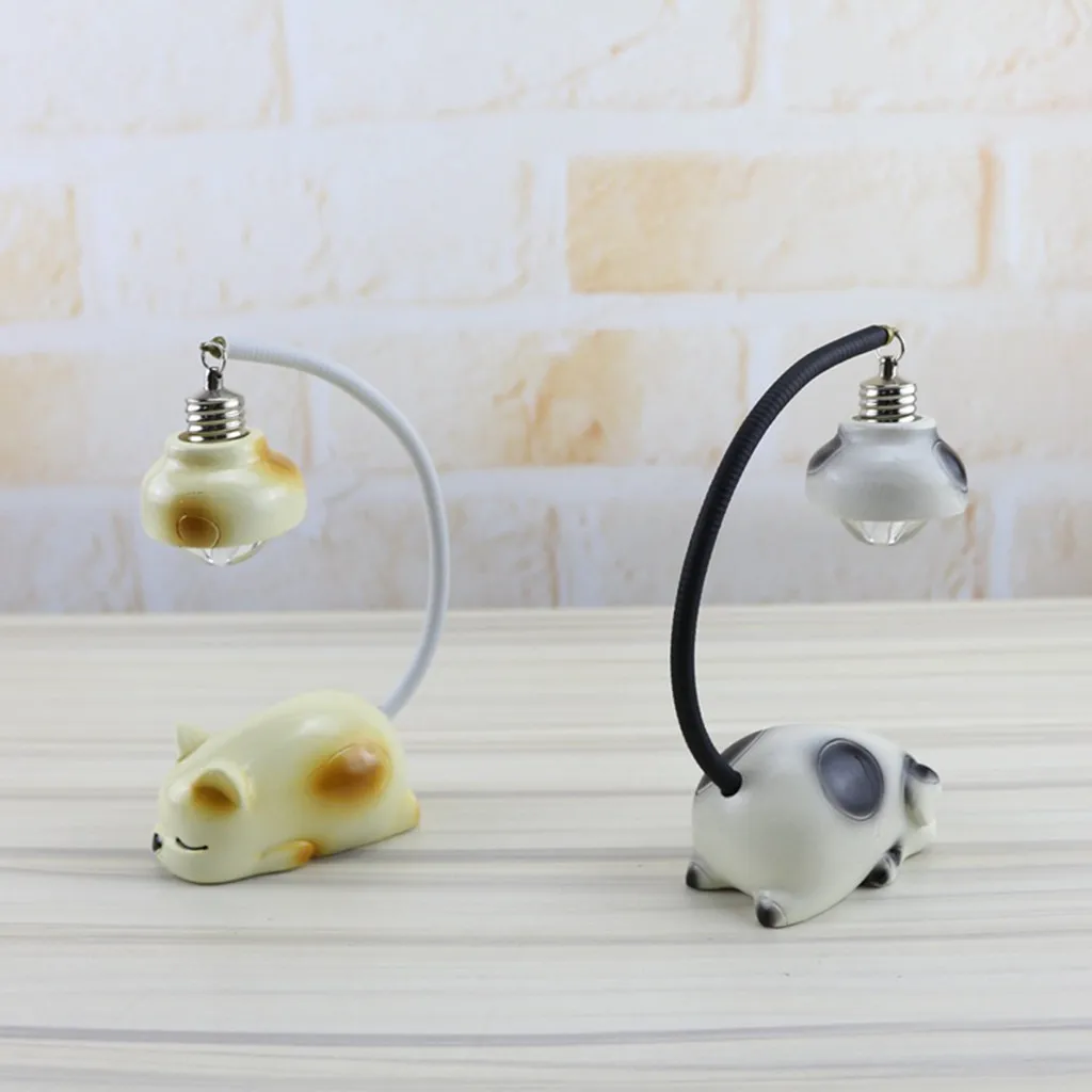 Lighting Decorative Lamp Cute Cat Pig Night Light Resin Crafts Table Decor Lamp Lampara Wedding Party Decoration Lampara