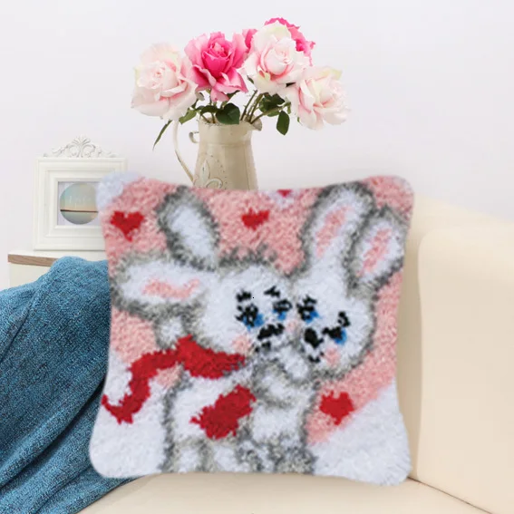 Knooppakket Klink Мультяшные животные Smyrna Haak Kleed Bloemen вышивка крестом подушки Borduurpakket Kussen Вышивка Сделай Сам