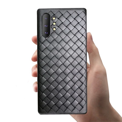 

For Samsung Galaxy Note 10 Case Luxury BV Grid Weaving Slim Protective back cover case for samsung note 10 plus 10pro note10