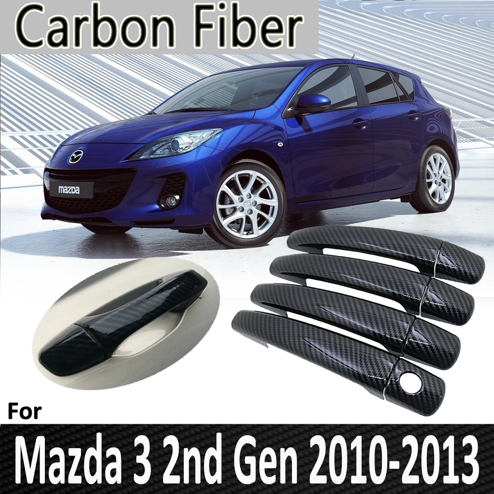 Черное углеродное волокно для Mazda 3 2nd Gen BL 2010 2011 2012 2013 Axela седан хэтчбек
