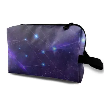 

NOISYDESIGNS Constellation Starry Sky Make Up Bags Girl Cosmetic Bag Beauty Wash Organizer Toiletry Pouch Storage Kit Bath Case