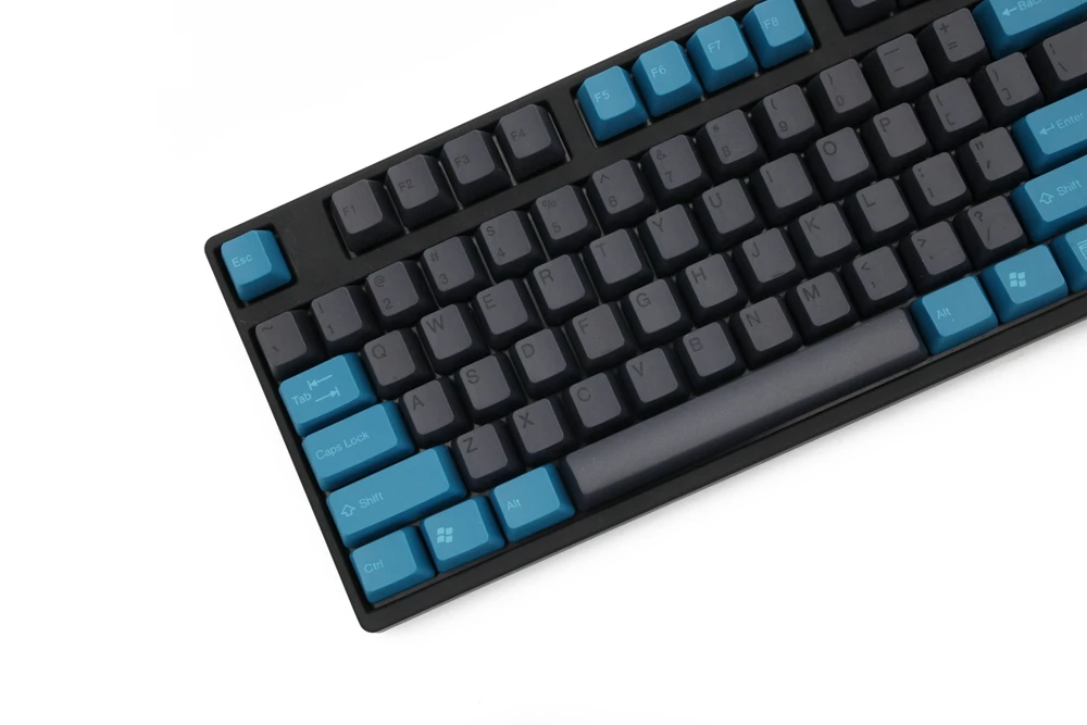 Taihao abs двойные колпачки для diy игровой механической клавиатуры цвет синий серый 104