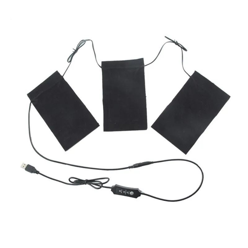 

1pc USB Electric Heating Pad 3 Gear Adjusted Temperature DIY Thermal Vest Jackets Clothes Portable Waterproofs Heated Pads