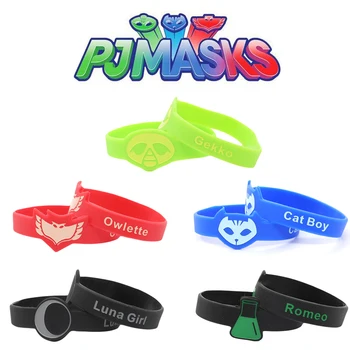 

PJ MASKS Sport Bracelet Silicone Bracelets Children Anime Cosplay CatBoy Owlette Gekko Children's Birthday Party Gifts for Boys