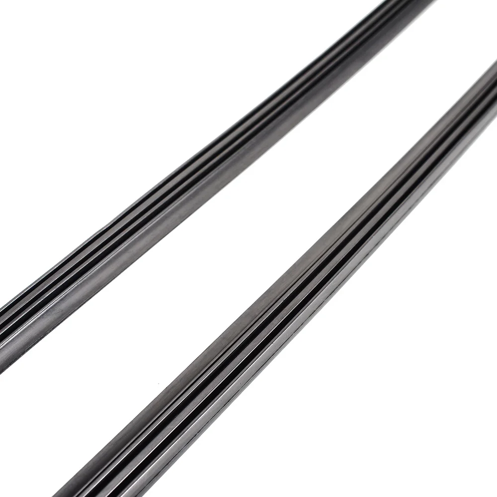 2Pcs 24 inch 6mm Rubber Car Wiper Blade Refill Universal Auto Truck Frameless Windshield Wiper Blade Refill Black