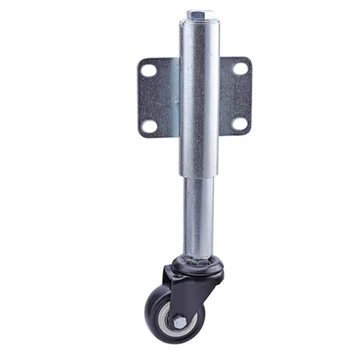 

2 Inch Door Spring Loaded Adjustable Mute Gate Wheel Easy Install Swivel Caster Low Telescopic Flat Free Loading Roller