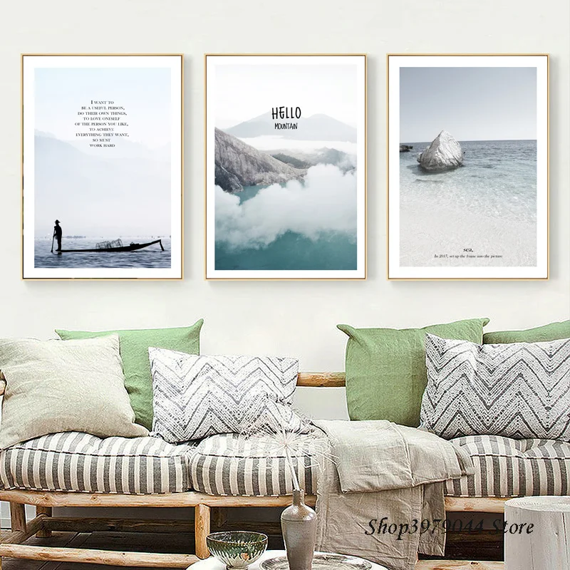 

Seascape Posters Blue Ocean Posters And Prints Wall Art Canvas Painting Cuadros Decorativos Nordic Decoration Home Unframed