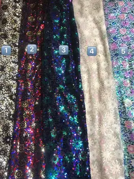 

fashionable tulle embroidery french net lace fabric yaking-10.4314 with beads for party dress