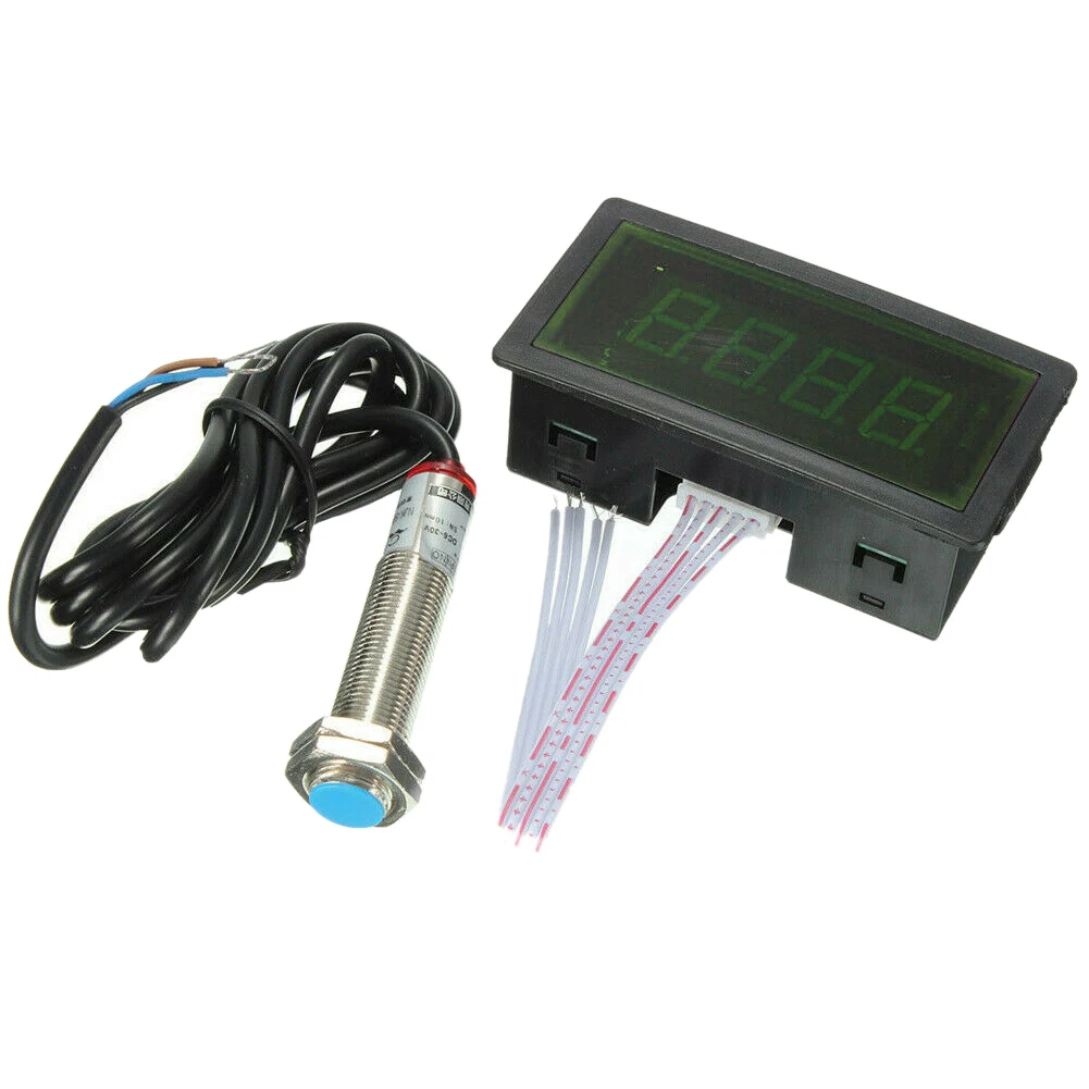 Прямоугольник измерительный ток двигателя прочный измеритель скорости RPM Led напряжение с выключателем Холла анти помех 4 цифровой промышленности