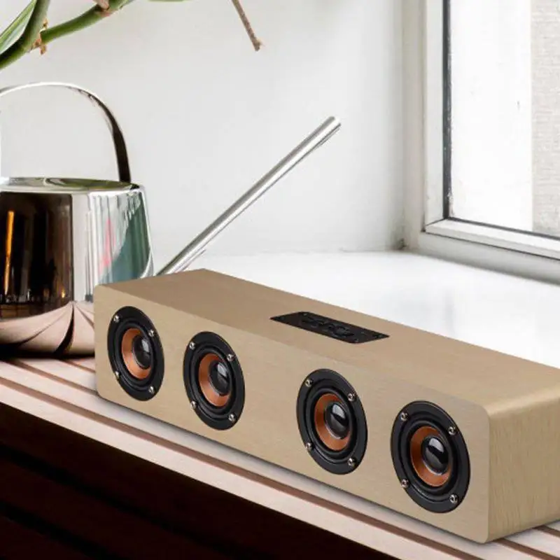 Ретро Деревянные Bluetooth колонки Портативный HIFI сабвуфер mp3-плеер Поддержка TF карты с 3000mAh аккумулятор для телефона ПК ноутбука