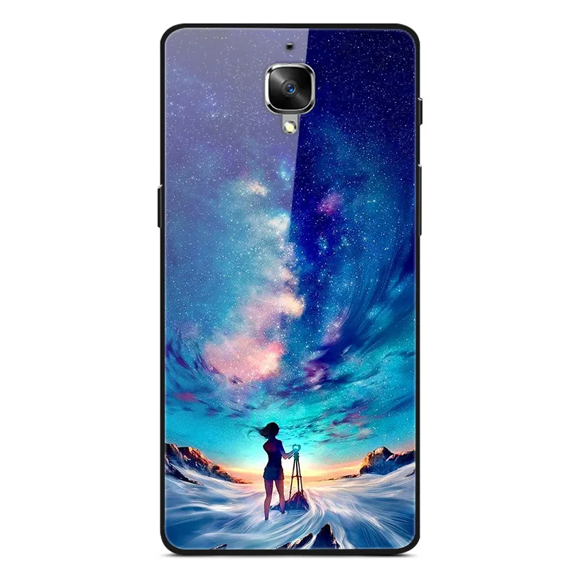 41 Закаленное Стекло чехол для Oneplus 3T Чехол Жесткий PC Красочные задняя крышка для One plus 3 One plus 3T телефон бампер чехол Oneplus3T 3T Fundas - Цвет: 41